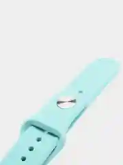 Бирюзовый силиконовый ремешок с кнопкой для Xiaomi Amazfit Bip / Samsung / Huawei, 20 мм