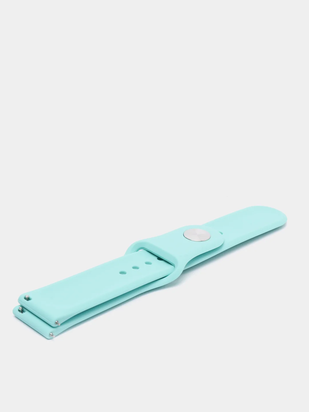 Бирюзовый силиконовый ремешок с кнопкой для Xiaomi Amazfit Bip / Samsung / Huawei, 20 мм
