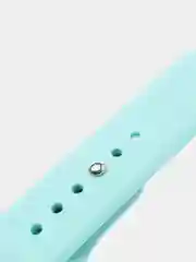 Бирюзовый силиконовый ремешок с кнопкой для Xiaomi Amazfit Bip / Samsung / Huawei, 20 мм