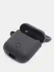 Горчичный чехол для беспроводных наушников AirPods 1/2, с карабином, силиконовый