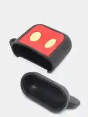 Горчичный чехол для беспроводных наушников AirPods 1/2, с карабином, силиконовый