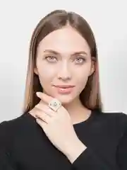 Ледяной кольцо женское акриловое