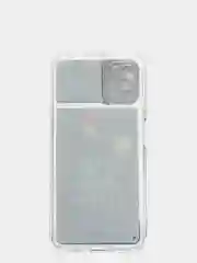 Темно-синий чехол Xiaomi Poco M3 силиконовый переливающийся жидкий с блестками и защитой камеры