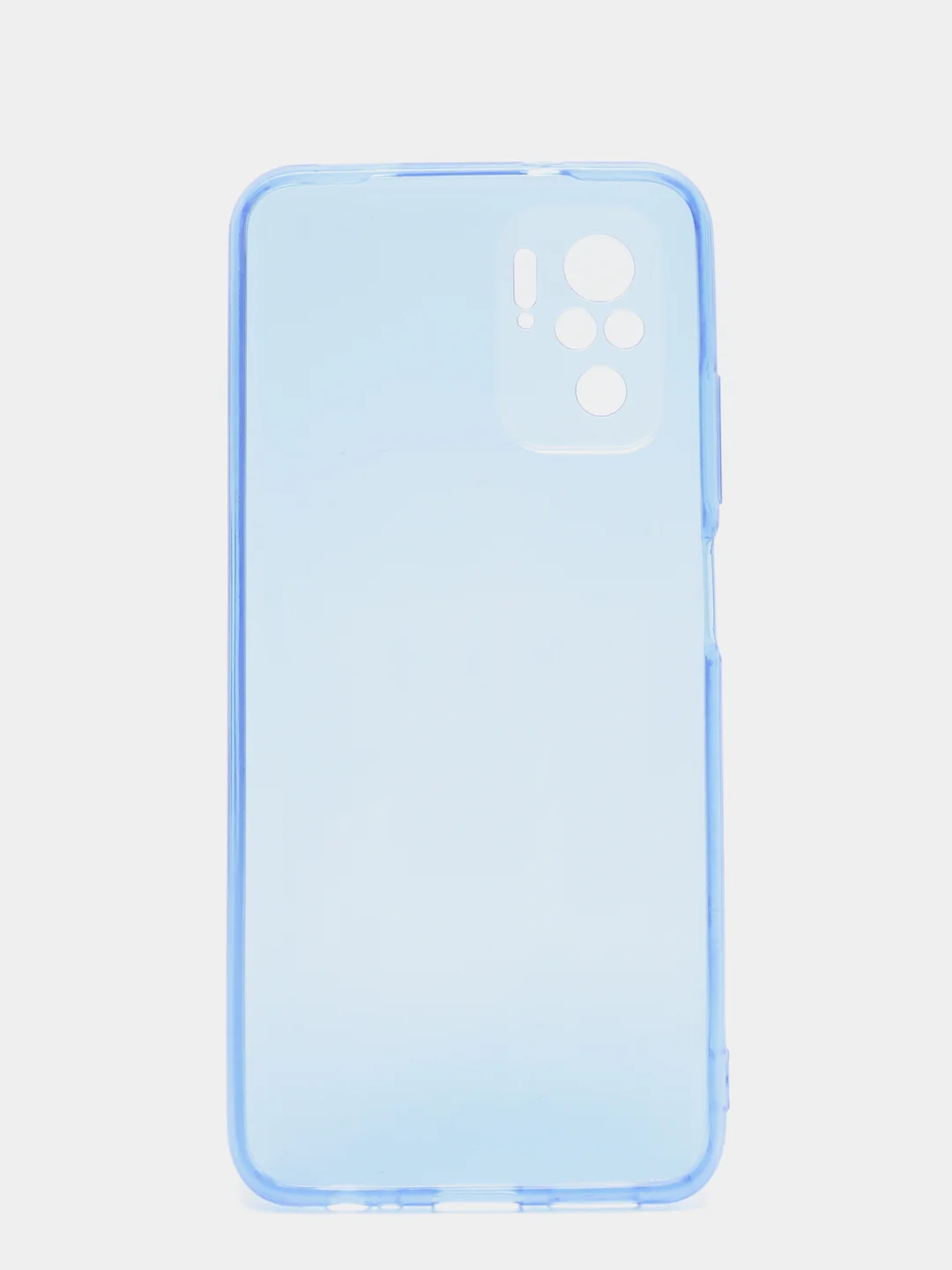 Бирюзовый чехол прозрачный для Xiaomi Redmi Note 10 / Note 10S, Poco M5s плотный неоновый с оттенком