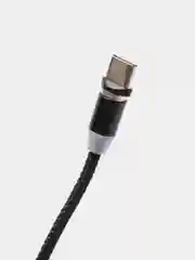 Черный магнитный кабель для зарядки Type-C, Lightning (Apple), Micro USB