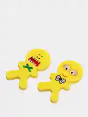 Хаки ластик человечек-смайлик комплект из 2 штук