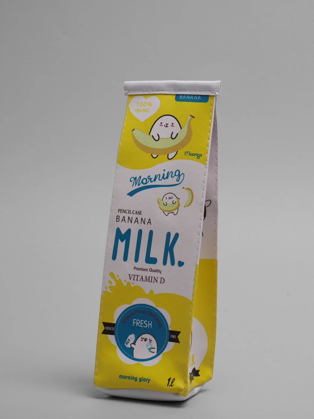 Желтый пенал "Milk" для канцтоваров, органайзер для проводов, пенал для канцелярии