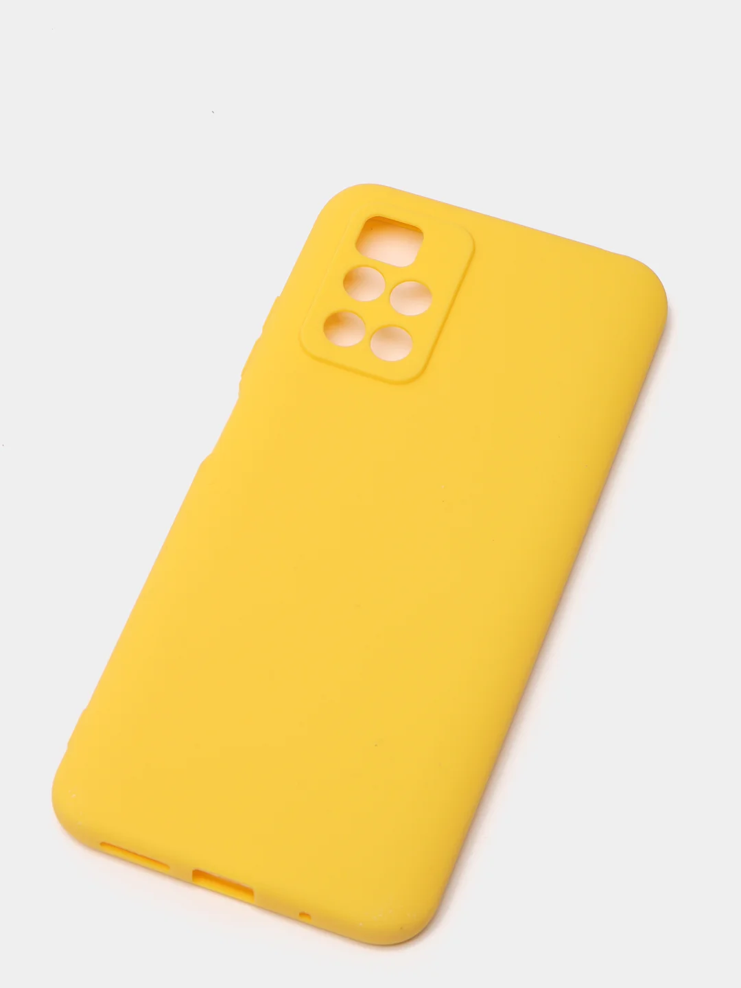 Желтый чехол силиконовый для Xiaomi Redmi 10 (Сяоми Редми 10), прозрачный