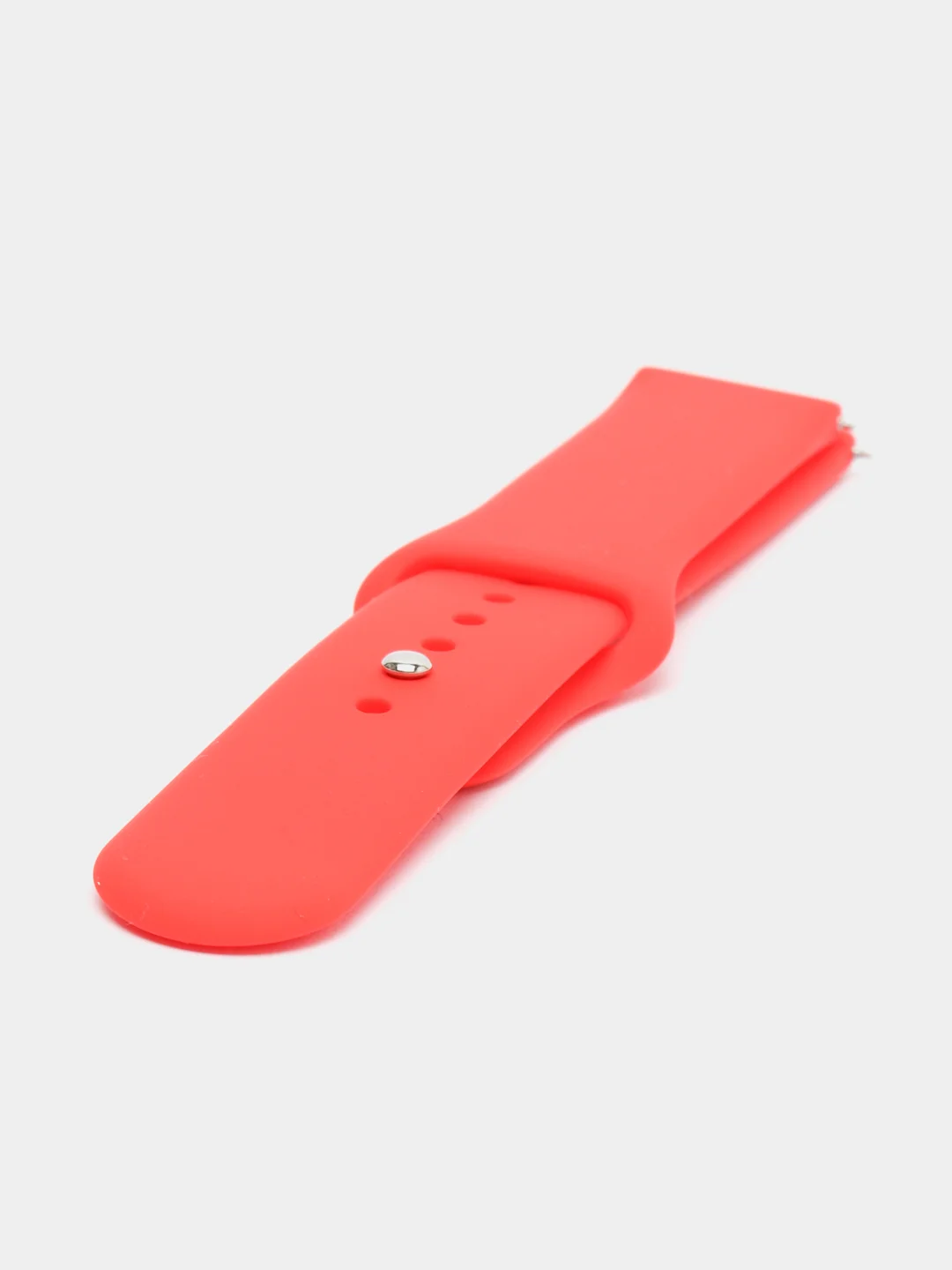 Красный силиконовый ремешок с кнопкой для Xiaomi Amazfit Bip / Samsung / Huawei, 20 мм