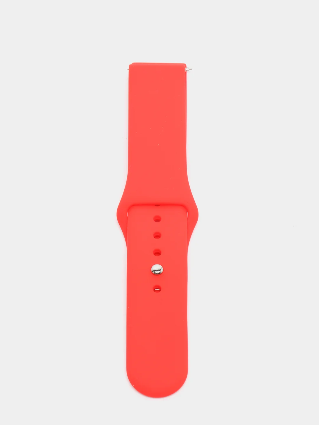 Красный силиконовый ремешок с кнопкой для Xiaomi Amazfit Bip / Samsung / Huawei, 20 мм