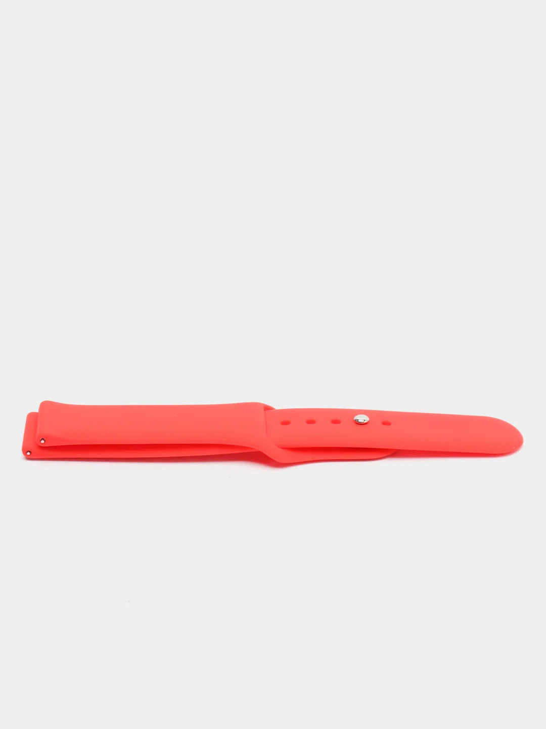 Красный силиконовый ремешок с кнопкой для Xiaomi Amazfit Bip / Samsung / Huawei, 20 мм