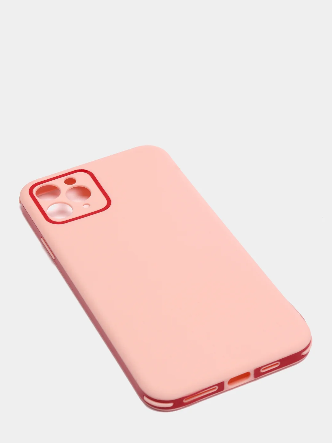 Розовый чехол усиленный с полосой для iPhone 11 Pro Max, силиконовый