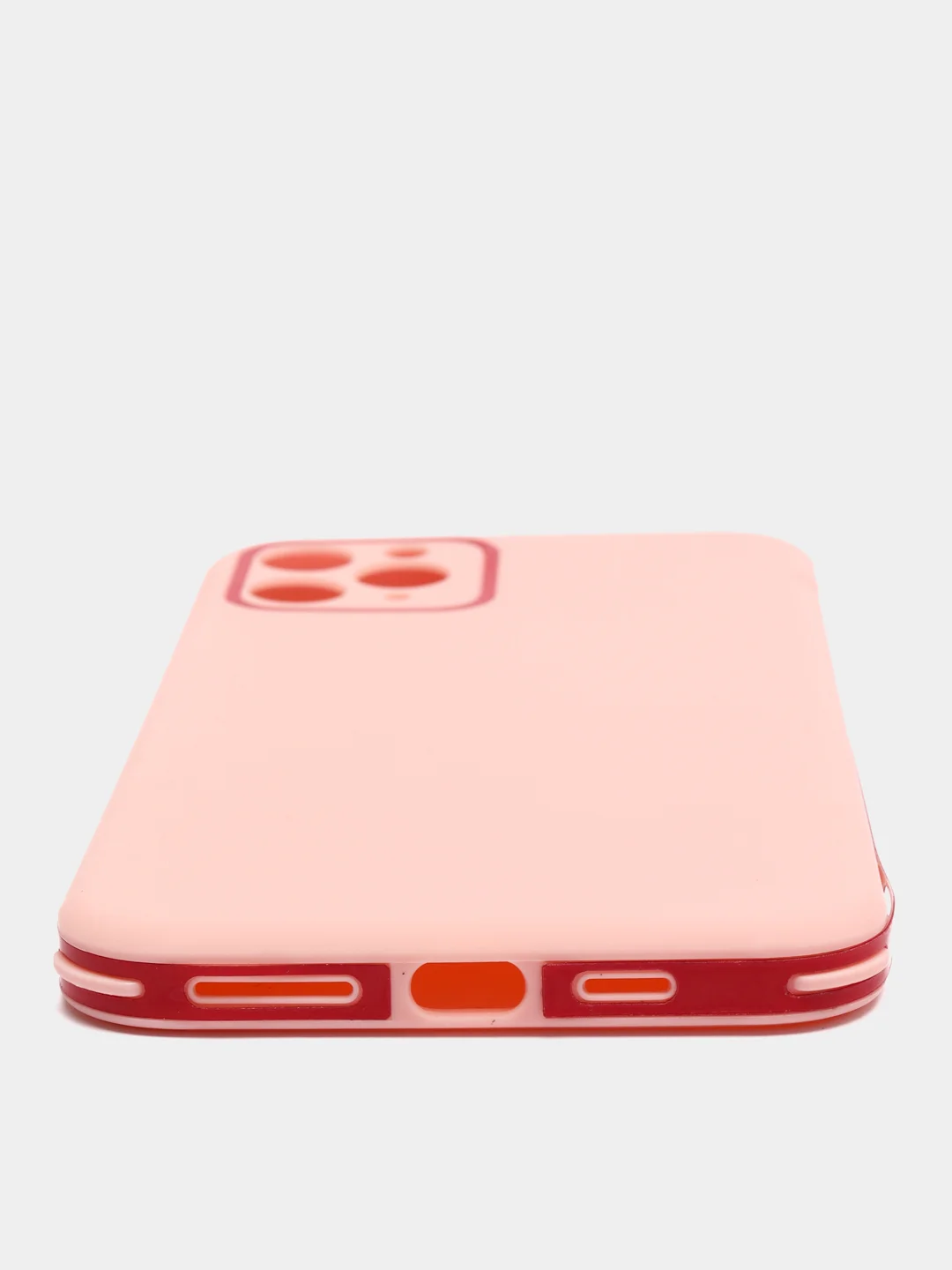 Розовый чехол усиленный с полосой для iPhone 11 Pro Max, силиконовый