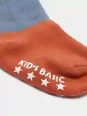 Голубой детские махровые удлиненные носки