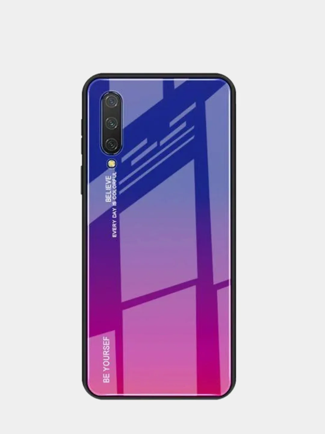 Фуксия чехол противоударный для Xiaomi CC 9, градиентный