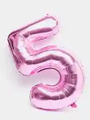 Розовый фольгированные воздушные шары цифры, 1 метр - 40 дюймов, розовые и голубые
