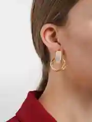 Серьги геометрические круглые