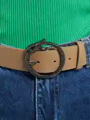 Бежевый ремень женский