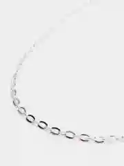 Серебряный цепь якорная плоская для создания украшений, прессованная, поперечная, железная