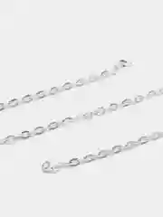 Серебряный цепь якорная плоская для создания украшений, прессованная, поперечная, железная