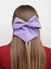 Лавандовый бант на заколке, Бант белый
