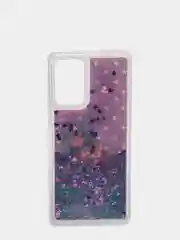 Фиолетовый чехол Samsung Galaxy A52 / A52s, Галакси А52 силиконовый переливающийся жидкий с блестками