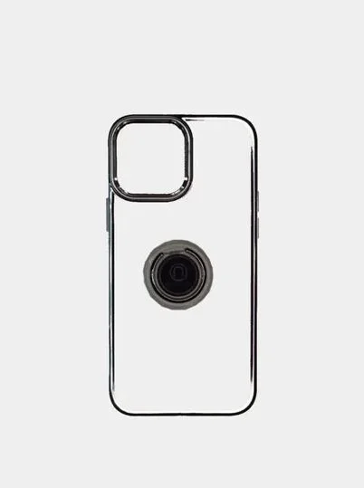 Зеленый чехол прозрачный силиконовый с кольцом iPhone 13/13 Pro/13 mini/13 Pro Max, защитный