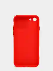 Красный чехол iPhone 7 / 8 / SE 2020 силиконовый с закрывающейся камерой