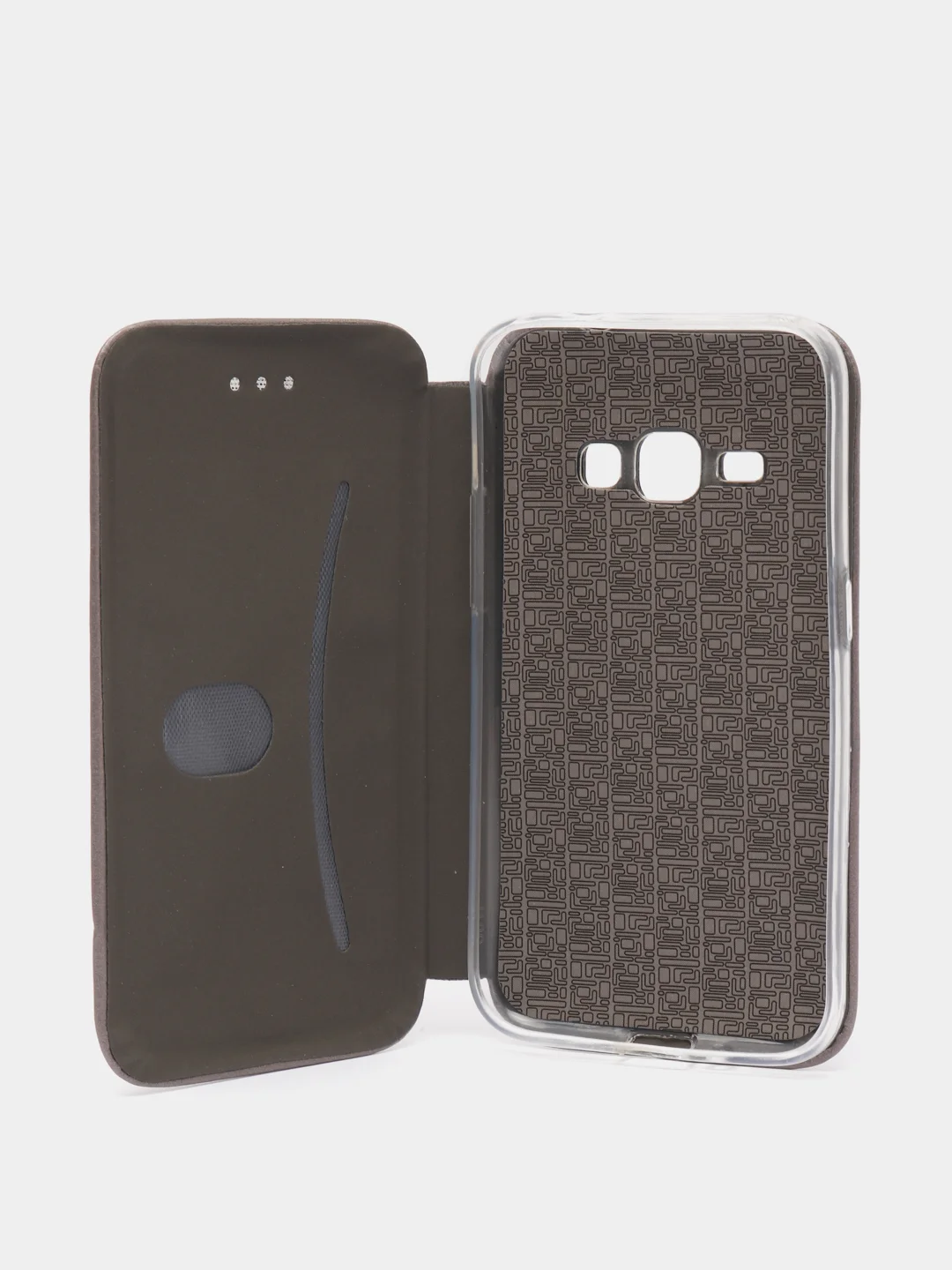 Серый чехол книжка Samsung Galaxy J1 2016 / J120