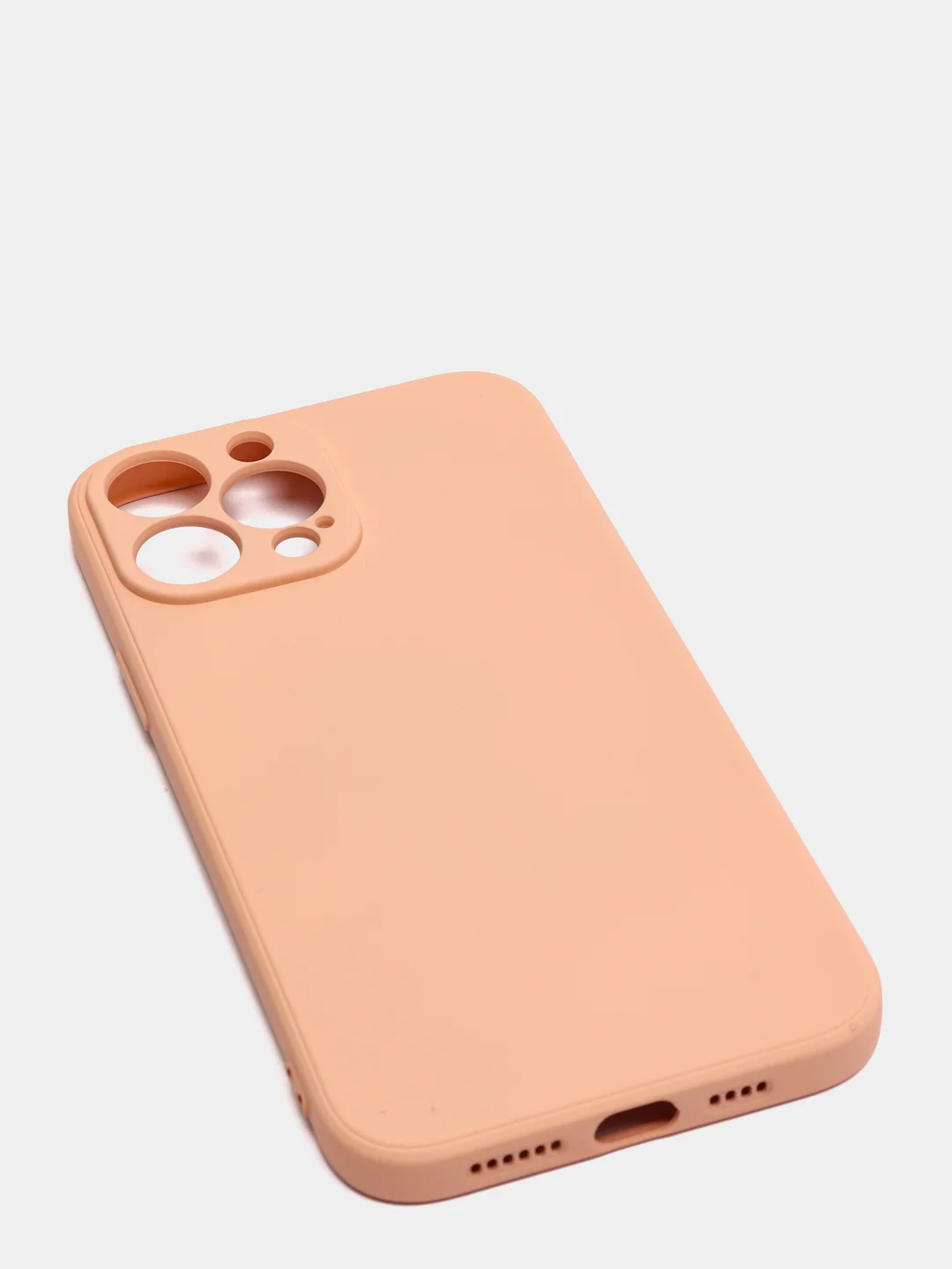 Розовый чехол iPhone 13 Pro Max, силиконовый на айфон про макс