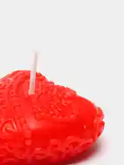 Свеча "Сердечки" 2шт  4,5см красные