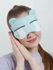 Голубой маска для сна, маска на глаза для сна, маска на глаза охлаждающая с гелевой подушкой
