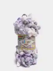 Желтый пряжа Alize Puffy петельки