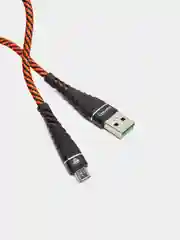 Кабель для зарядки Micro USB, 1 м, 2.4А, быстрая зарядка, QC3.0, тканная оплетка