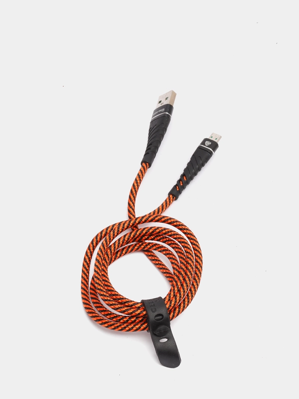 Кабель для зарядки Micro USB, 1 м, 2.4А, быстрая зарядка, QC3.0, тканная оплетка