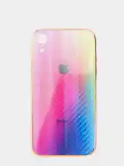 Фуксия чехол для iPhone 12, градиент из закаленного стекла