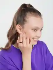Черный кольцо "Молния", унисекс