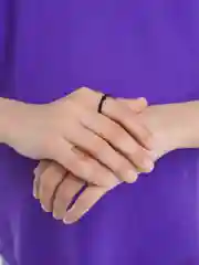 Черный кольцо "Молния", унисекс