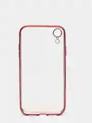 Красный чехол силиконовый для iphone/ 6/6s/7/8/se/xs/xsmax/xr/11/11pro/11promax с цветными рамками