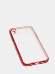 Красный чехол силиконовый для iphone/ 6/6s/7/8/se/xs/xsmax/xr/11/11pro/11promax с цветными рамками