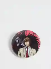 Белый значки "Тетрадь смерти", "Death Note", Ягами Лайт, Эл