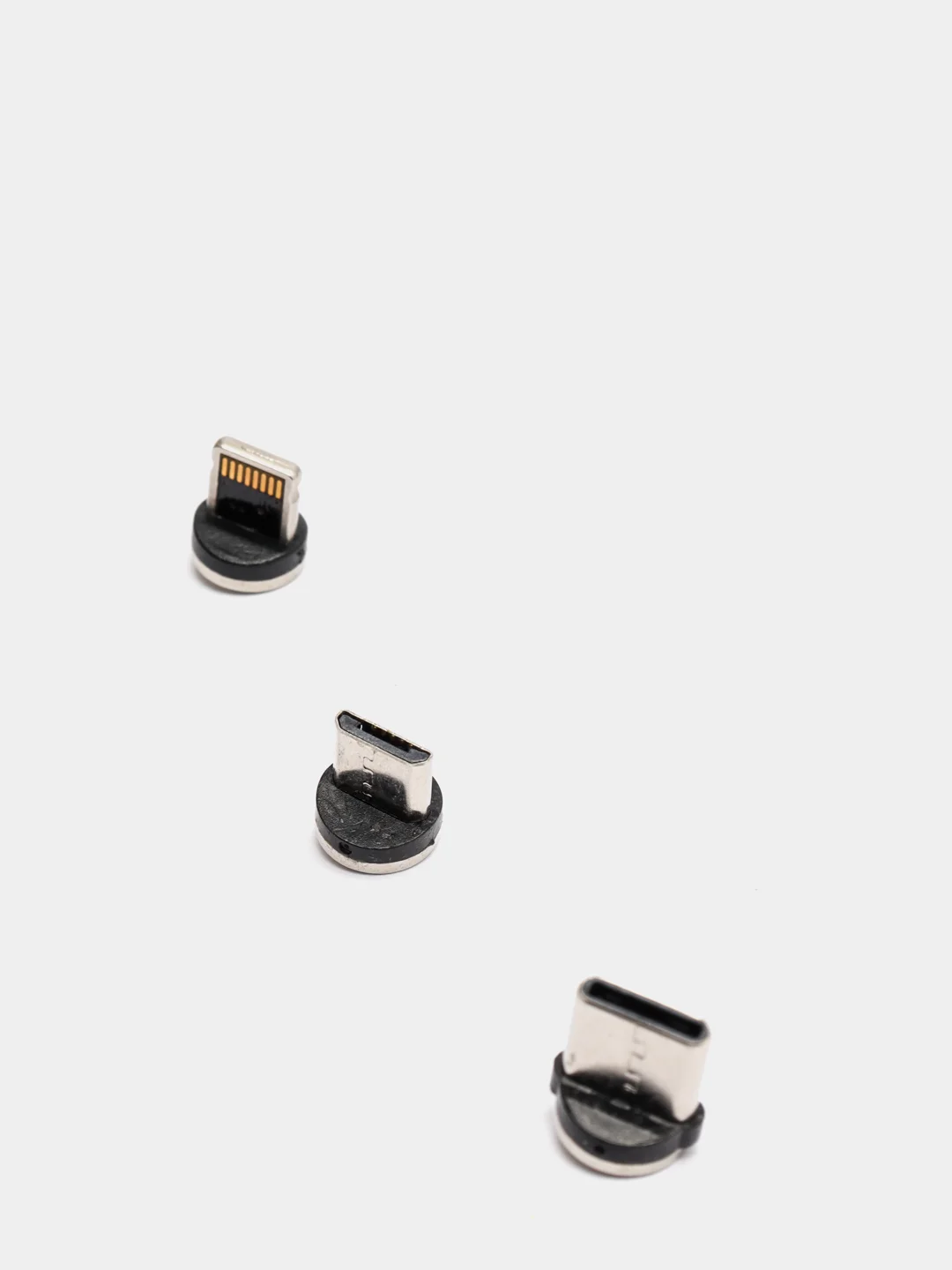 Черный магнитный кабель для зарядки телефона Apple Lightning, Type-C, Micro-USB, провод, шнур 1 м
