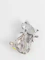 Черный брошь женская "Кошка"