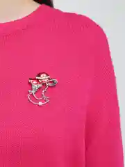 Серебряный брошь женская