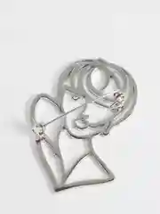 Серебряный женская брошь