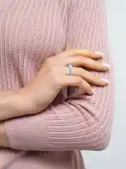 Голубой кольца из бисера, ручная работа