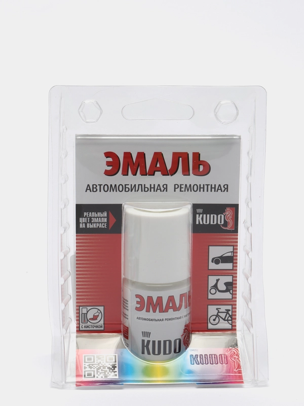HYUNDAI PGU Crystal White Эмаль автомобильная ремонтная с кисточкой KUDO, 15 мл