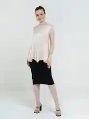 Бежевый меланж женский топ, блузка