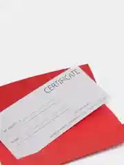 Красный универсальный, подарочный сертификат
