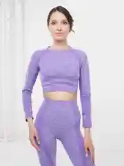 Фиолетовый спортивный костюм для фитеса и йоги женский